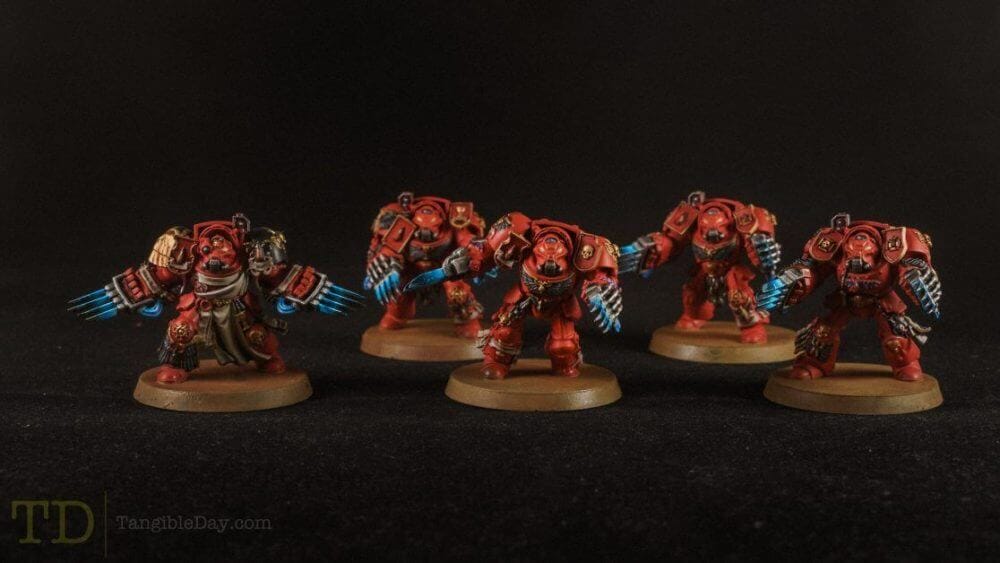 Bloody Motivation in Miniature Painting - action before motivation in painting miniatures - how to stay motivated for modeling and hobbies - sports - Studio photograph - Painting blood angel space marines for warhammer 40k - terminators 
