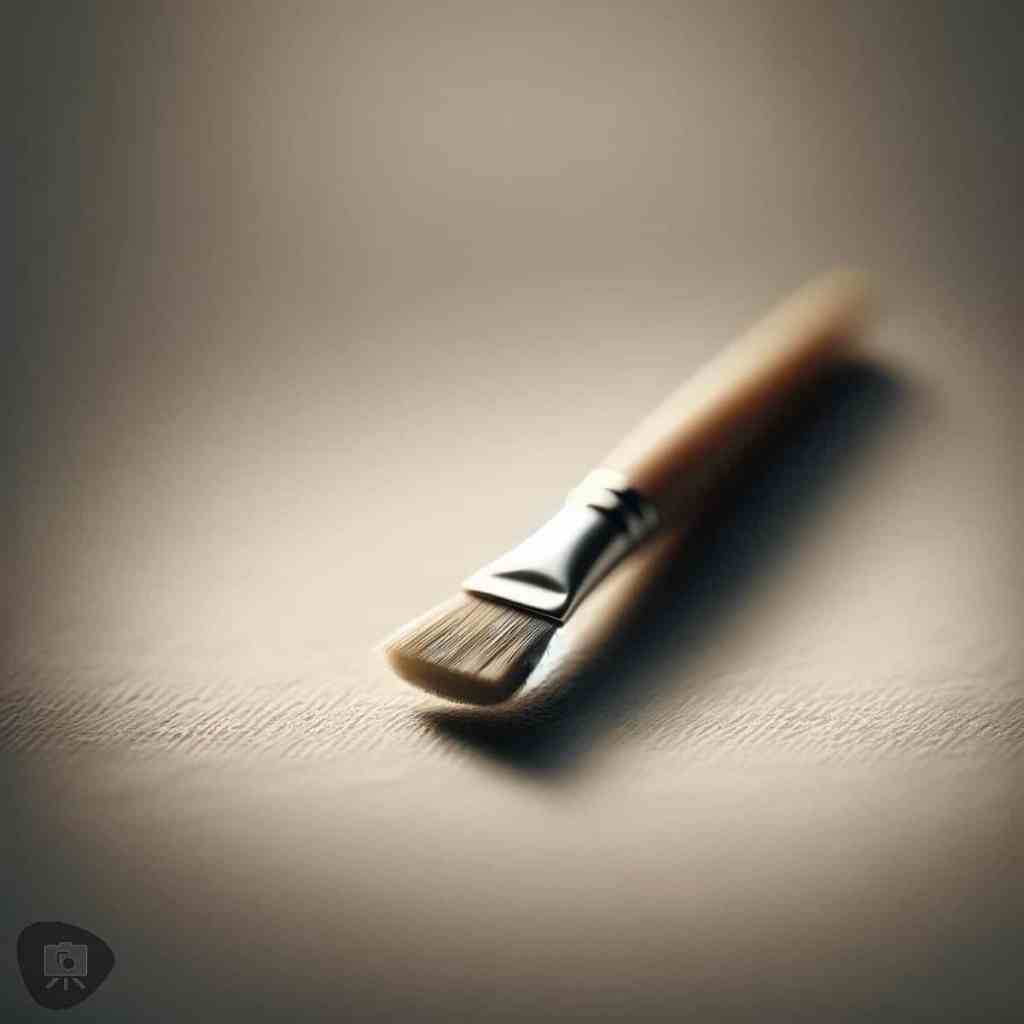 How to overcome mental creativity block - productivity hacks for artists - a lone paint brush on a neutral warm backdrop close up photo
