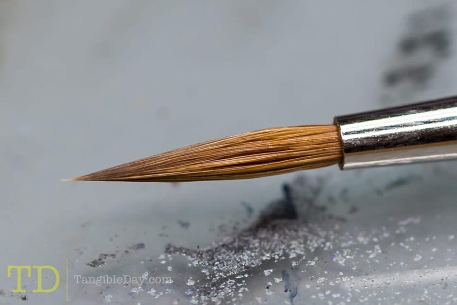 macro shot of brush tip