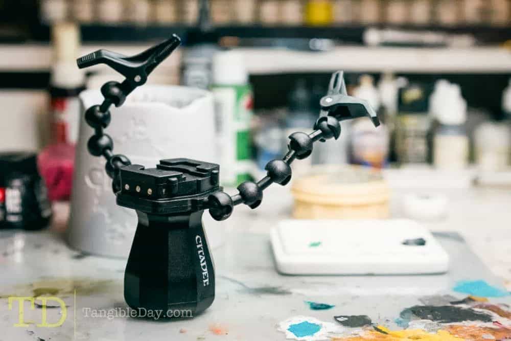 Citadel Paint Handle Review: Is It Worth It? - Citadel Painting Handle Review - Assembly painting handle version on my hobby desk