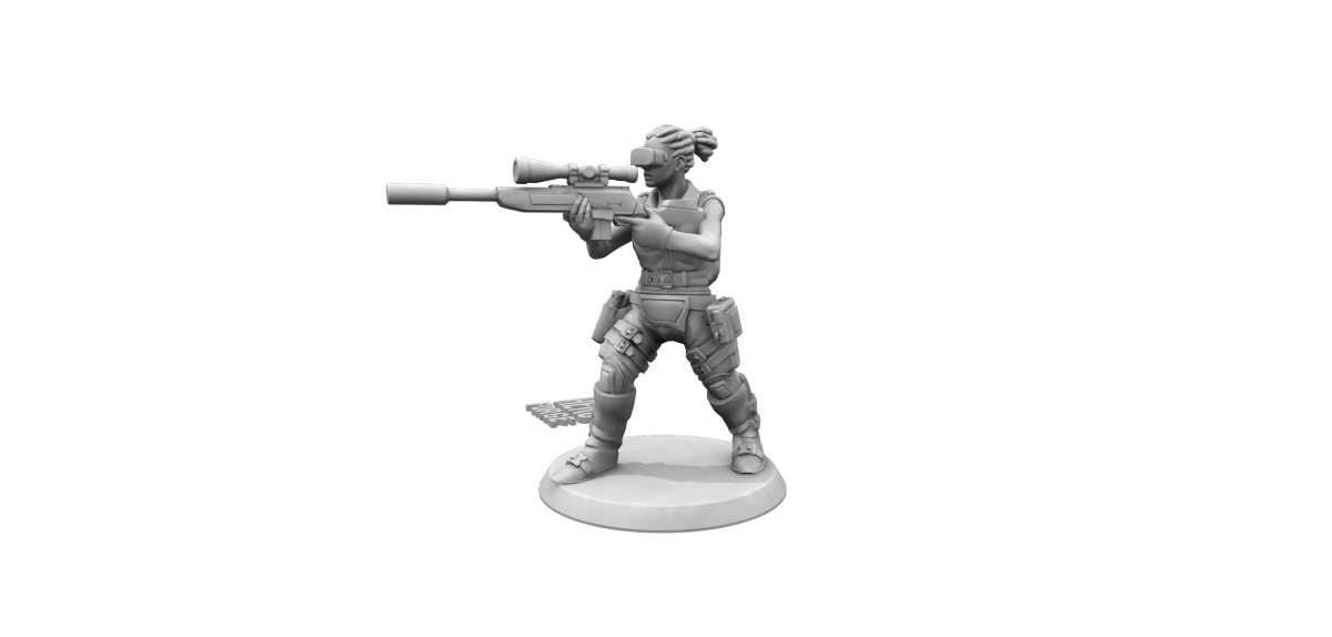 Hero Forge Review: Custom 3D Printed Miniatures - sniper custom created miniature review