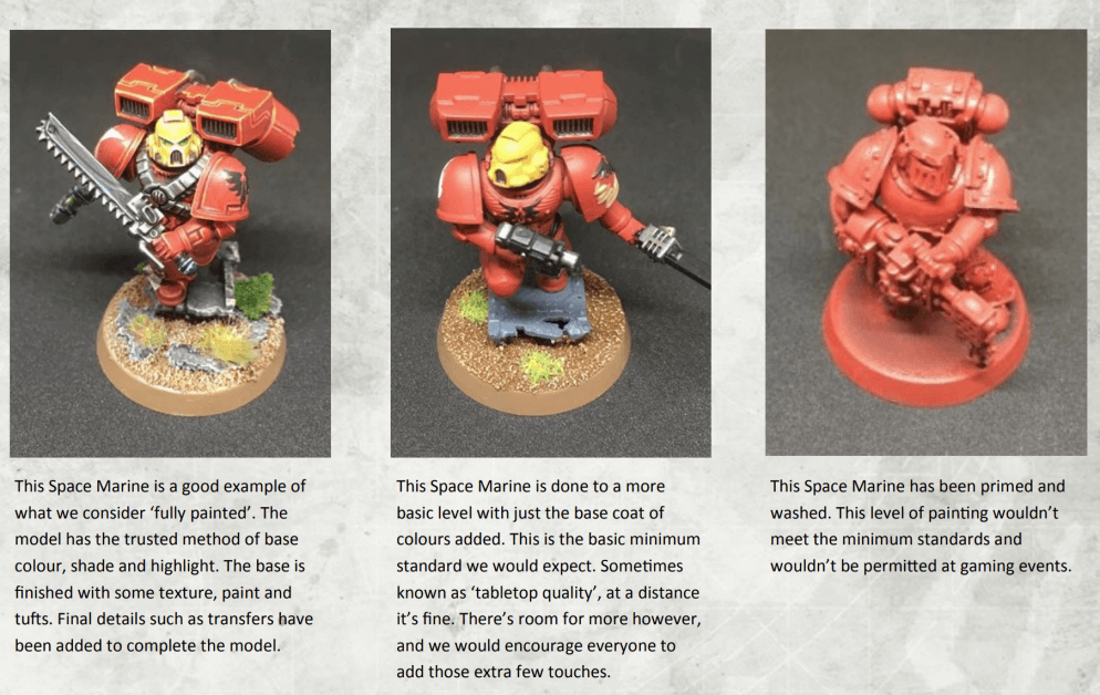 Tabletop Standard vs. Display Level Painting [Criteria] - how to paint tabletop standard miniatures and models - what is battle ready painting in warhammer 40k? Battle ready standard in wargaming - How to paint battle ready tabletop standard models