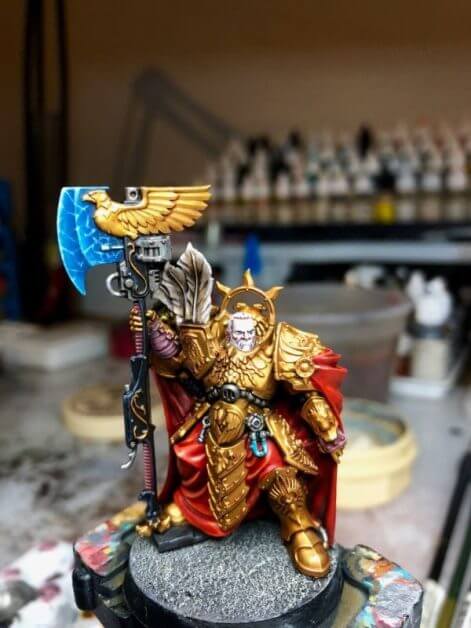 Best Alternatives to Citadel Texture Paint - Citadel astrogranite debris technical paint on small base with drybrush
