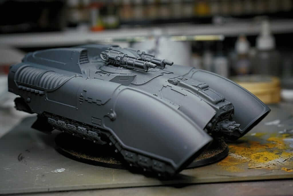 12 Useful Gap Fillers for Miniatures (Review and Tips) - assembling resin from forgeworld a hover tank for 40k adeptus custodes army