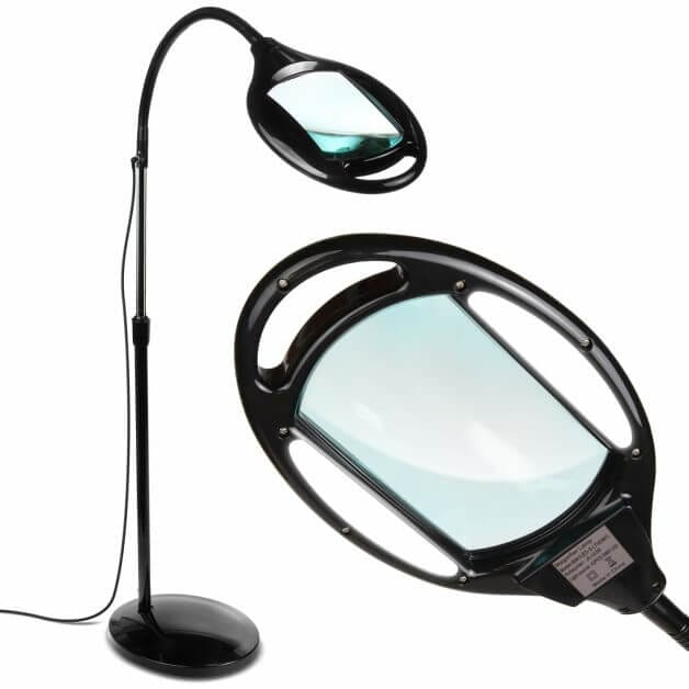 10X Desk Magnifying Glass With Light, Nueyio 2-In-1 Heavy Duty