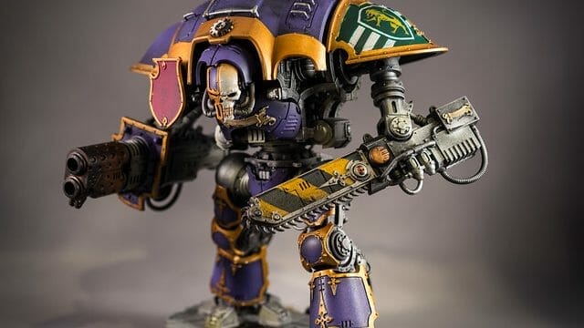 The Benefits of Clear Coating Your Painted Miniatures - do you need to seal painted miniatures - imperial knight warhammer 40k