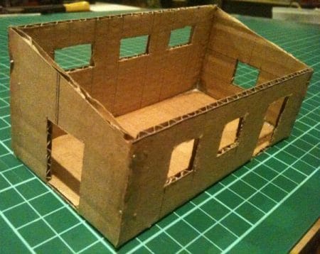 3 Awesome Ways to Make Wargaming Terrain (Cheap, Easy, and Free) - low cost cheap DIY wargaming terrain for Warhammer 40k, Age of Sigmar, and other tabletop games, DND terrain making, dungeon and dragon terrain for RPG - cardboard house