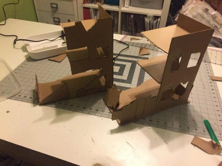 3 Awesome Ways to Make Wargaming Terrain (Cheap, Easy, and Free) - low cost cheap DIY wargaming terrain for Warhammer 40k, Age of Sigmar, and other tabletop games, DND terrain making, dungeon and dragon terrain for RPG - urban cardstock buildings
