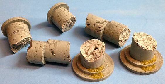 Miniature Basing Materials for Model Hobby Projects (Tips and Review) - best basing material for miniatures and models - cork basing terrain with broken edges to look like stone