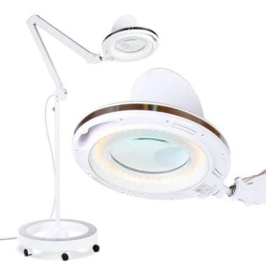 Best magnifying lamps for painting miniatures and models - Brightech LightView Pro LED Magnifying Glass Floor Lamp best magnifying lights for miniatures and models - best magnifying glass for modeling. 
