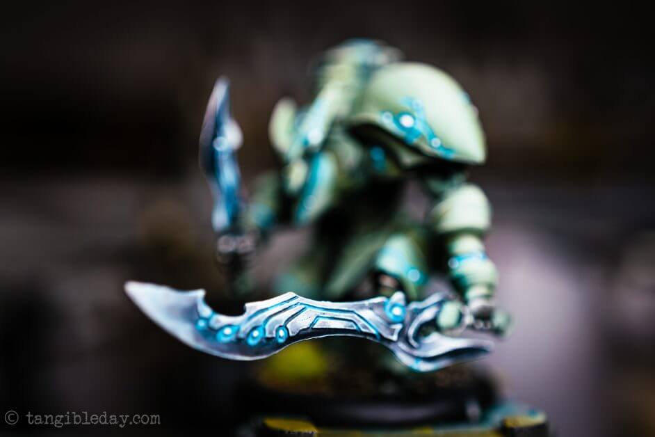 NMM painted power sword on a Warmachine Retribution of Scyrah model (Privateer Press). What is Non-metallic metal?
