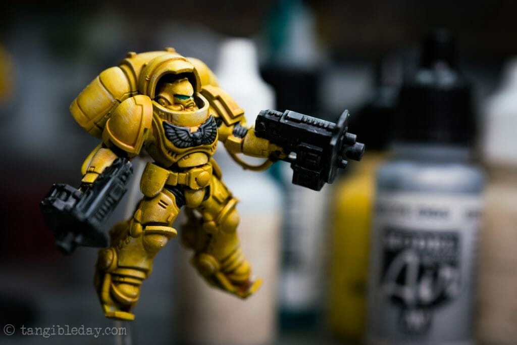 How-to Apply Warhammer Space Marine Decals (Tips) - How to use wet slide decals on miniatures and scale models - primaris space marine warhammer 40k imperial fist