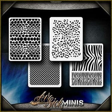 Awesome airbrush stencils for painting miniatures and tabletop wargame models  - airbrush RC cars, warhammer 40k vehicles, tanks and historical models - freehand logos and add custom decals with an airbrush easy - Check out some of the mini stencils! - animal camo pattern