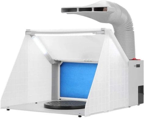Top 10 best spray booths for airbrushing miniatures and models - Best spray booth for airbrush use and spraying scale models - airbrush spray booth recommendation with tips - VIVOHOME Portable Paint Spray Booth Kit LED Lights review