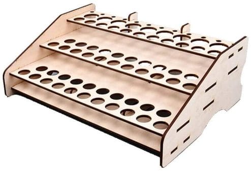 Rotating Carousel Paint Storage Rack Holds 48 Citadel/Vallejo/Army Painter  Botlles Wooden Hobby & Craft Painting Station Organizer Caddy for D&D