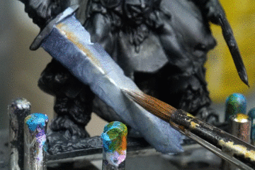 Best Alternative to Winsor & Newton Series 7 Brushes for Painting Miniatures - cheap sable kolinsky sable brushes for painting miniatures - good budget brushes for painting miniatures - Blick Masterstroke highlighting gif