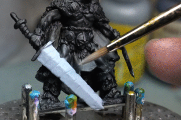 Best Alternative to Winsor & Newton Series 7 Brushes for Painting Miniatures - cheap sable kolinsky sable brushes for painting miniatures - good budget brushes for painting miniatures - Blick Masterstroke loaded brush technique