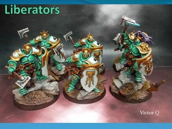 Stormcast Eternal Paint Schemes - 9 Color Motifs - how to paint stormcast eternals - color schemes for stormcast eternals, liberators, celestants, and other Age of Sigmar models from the Stormcast Eternal range - 9 color schemes for Stormcast Eternal models and miniatures from Citadel Games Workshop - stormcast liberators in green white armor