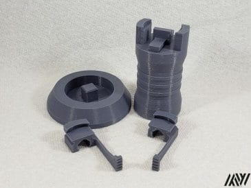 Best hobby holders and handles for painting miniatures and models - DIY 3D print hobby painting handles - Alternative to Citadel painting handle - Best miniature painting handle - hobby model painting and sculpting holders - citadel assembly handle - 3d printed miniature painting holder subassembly 4 parts