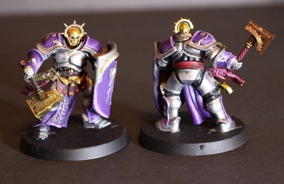 Stormcast Eternal Paint Schemes - 9 Color Motifs - how to paint stormcast eternals - color schemes for stormcast eternals, liberators, celestants, and other Age of Sigmar models from the Stormcast Eternal range - 9 color schemes for Stormcast Eternal models and miniatures from Citadel Games Workshop - purple gold and silver