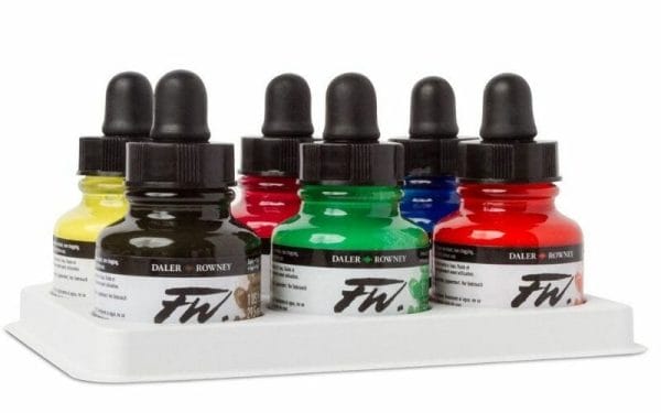 Best 15 inks for painting miniatures and models - citadel wash set - best inks for miniature painting - best inks for models - how to use inks on miniatures - inks for painting miniatures - Daler Rowney FW acrylic ink review for miniature painting