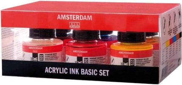 Best 15 inks for painting miniatures and models - citadel wash set - best inks for miniature painting - best inks for models - how to use inks on miniatures - inks for painting miniatures - Amsterdam acrylic ink basic set review for miniature painting