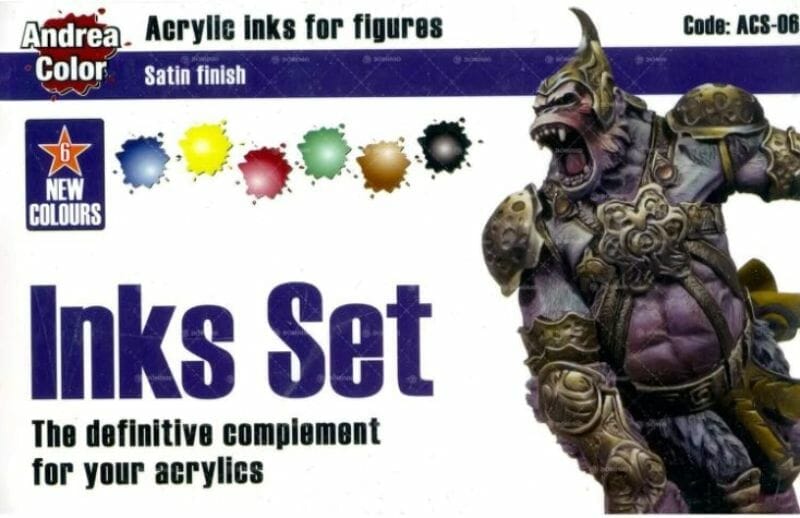 Best 15 inks for painting miniatures and models - citadel wash set - best inks for miniature painting - best inks for models - how to use inks on miniatures - inks for painting miniatures - Andrea Color inks review