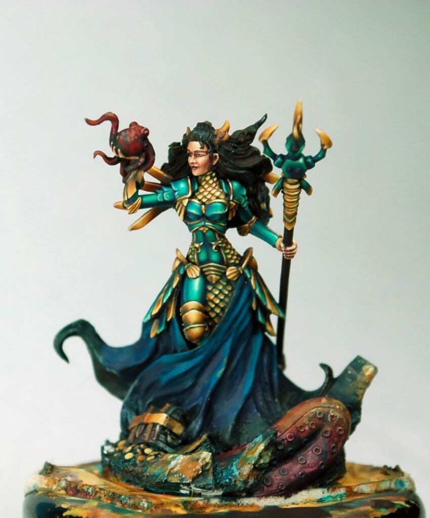 How to paint miniatures competitively – how to paint for competition – painting contest – how to win a painting contest – Marike Reimer miniature painting – interview with Marike Reimer about the Kraken Mistress – how to paint miniatures like a pro – how to paint miniatures professionally – best miniature painting tutorials – how to paint armor 