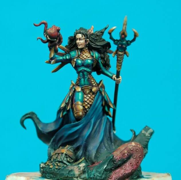 How to paint miniatures competitively – how to paint for competition – painting contest – how to win a painting contest – Marike Reimer miniature painting – interview with Marike Reimer about the Kraken Mistress – how to paint miniatures like a pro – how to paint miniatures professionally – best miniature painting tutorials – refined eyes and face - how to paint skin tones