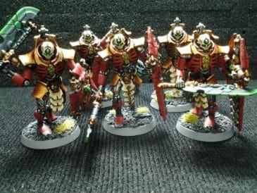 Necron Paint Schemes - 9 Color Motifs - how to paint Necrons - color schemes for Necrons, Necron Warriors, Sautekh or Zathanor Dynasty, and Necron dynasties - Indomitus Warhammer 40k Necron range color palette - 9 color schemes for Necron models and miniatures from Citadel Games Workshop - historical themes