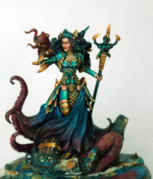 How to paint miniatures competitively – how to paint for competition – painting contest – how to win a painting contest – Marike Reimer miniature painting – interview with Marike Reimer about the Kraken Mistress – how to paint miniatures like a pro – how to paint miniatures professionally – best miniature painting tutorials – wip freehand design