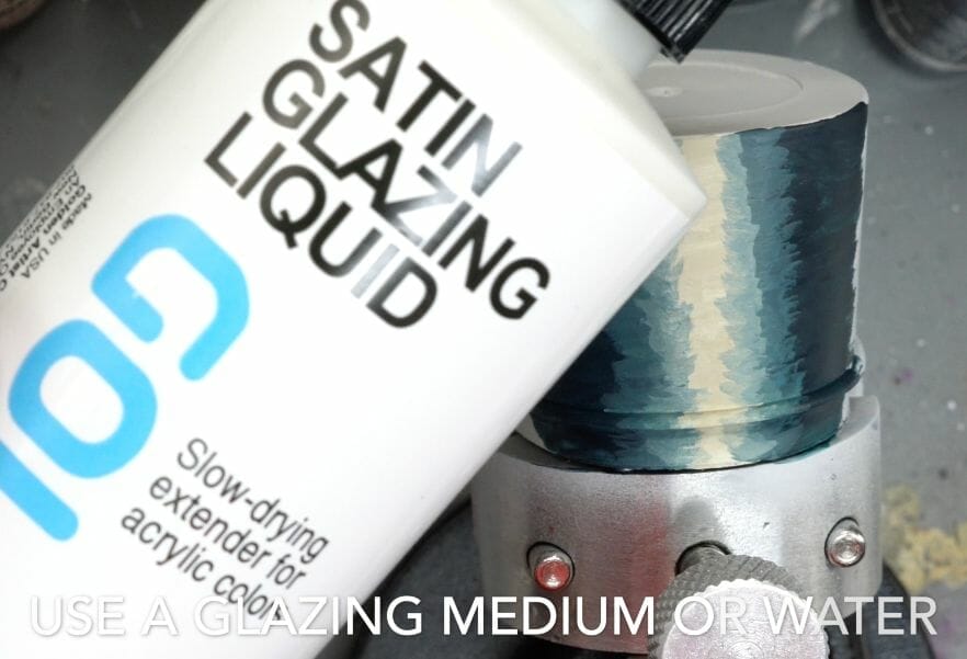 How to layer and glaze miniatures. Layering and glazing paint on miniatures and models for blending color. How to layer and glaze to blend miniature paint. Blending tutorial for painting miniatures. How to make glazes for blending acrylic paint. Golden satin glazing liquid