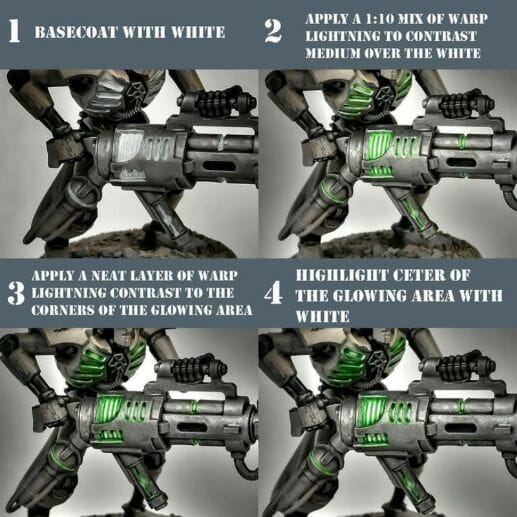 Painting Tips and Tricks  Simple Drybrush Necrons with Power Glow