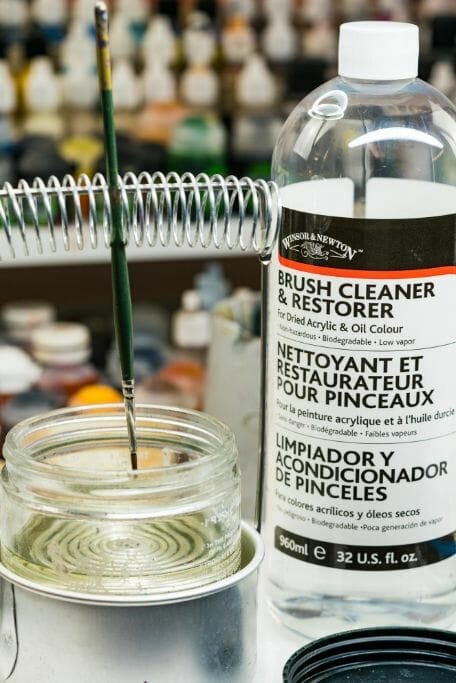 Green Piece Paint Brush Cleaner and Restorer for Art Paint Brushes - 100% Natural - Non-Toxic - Wet or Dry Paint - No Chemicals - Oil or Acrylic