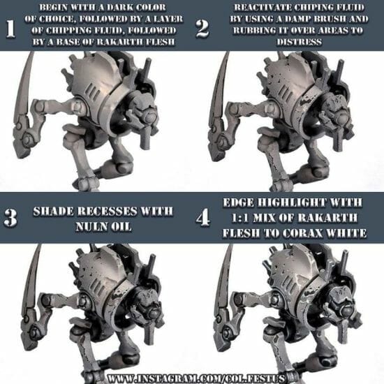 How to paint necrons simple easy fast - tutorial for painting necrons - necron paint schemes - necron color scheme - green dark grimdark color scheme - how do you all paint necrons how do you paint new necrons are necrons easy to paint - weathering necron armor