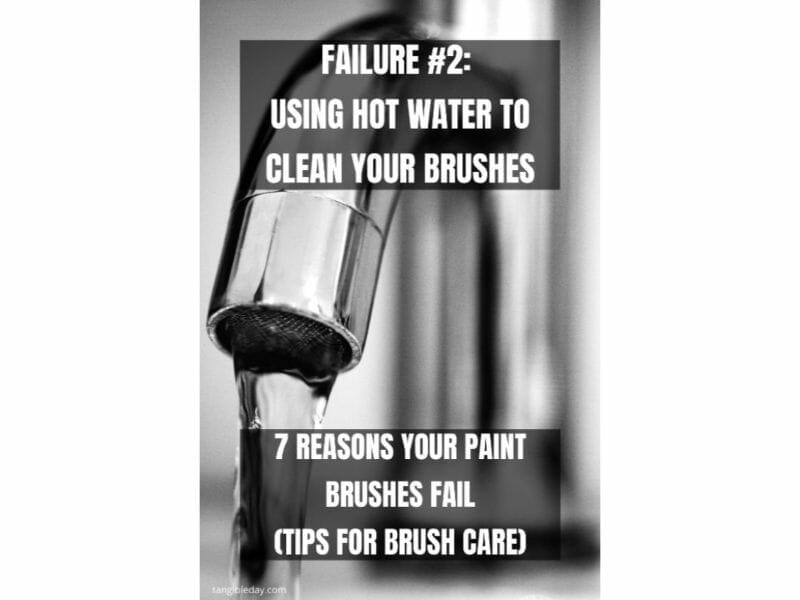 7 Reasons why brushes for miniature painting fall apart - reasons for paintbrush failure - ways to take care of your paint brushes - miniature paint brush care and maintenance - tips for brush care for modelers and hobbyists - paintbrush cleaning tips and care - dont use hot water on your brushes