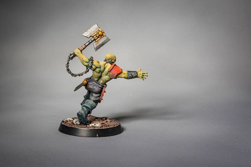 What is "Learned Helplessness"? Insights for Artists - the back muscles of a sculpted plastic miniature from Age of Sigmar Games Workshop