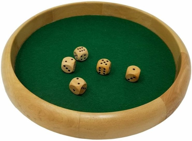13 Cool Dice Trays for Tabletop Games – best dice trays for wargaming – Warhammer dice tray and storage – best dice tray for Warhammer 40k and miniature games – boardgame dice tray – best dice trays – dice trays for dungeons and dragons, D&D, and roleplaying games (RPG) – DA VINCI Economy Line Wood Dice Rolling Tray
