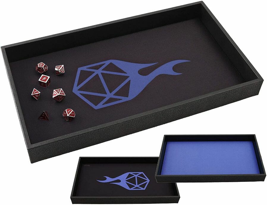 Travel Dice Rolling Tray Diamond Shape Portable Gaming Accessory RPG Board Games 
