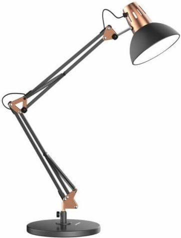 15 Cool Office Lamps for Any Workspace – cool desk lamps – cool lamps – office lamp ideas – unique desk lamps – best lamps for office work – unique office lamp - Metal desk lamp with swing arm light
