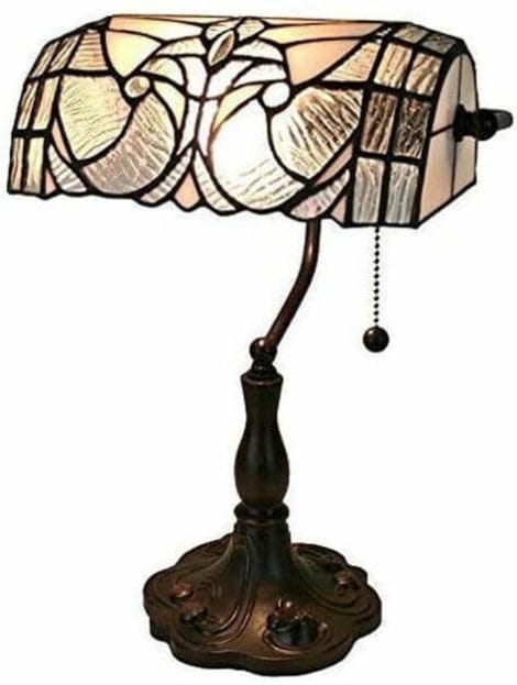 15 Cool Office Lamps for Any Workspace – cool desk lamps – cool lamps – office lamp ideas – unique desk lamps – best lamps for office work – unique office lamp - Banker light lamp tiffany style