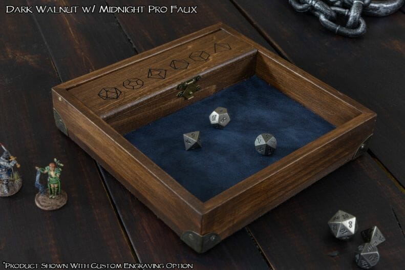 13 Cool Dice Trays for Tabletop Games – best dice trays for wargaming – Warhammer dice tray and storage – best dice tray for Warhammer 40k and miniature games – boardgame dice tray – best dice trays – dice trays for dungeons and dragons, D&D, and roleplaying games (RPG) – Dice tray box with metal corners review