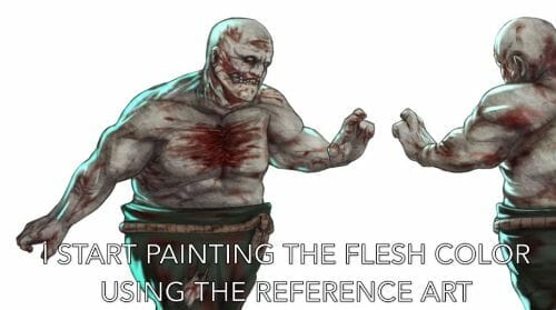 Painting a zombie RPG miniature with oil paints - painting RPG miniatures - oil painting miniatures - origin miniatures - how to paint rpg miniatures - how to paint dungeon and dragons miniatures - painting miniatures and models for role playing games - oil painting 28mm miniatures - close up reference