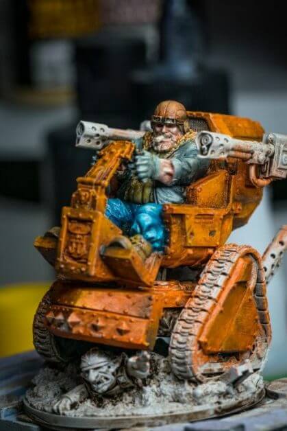 Oil Painting "Barnascus" (Judgement Miniatures) - How to Paint Tips - Why paint miniatures with oil paint – Barnascus Judgement Miniature – Miniature painting with oil colors – tips for painting miniatures with oil paint – oil painting miniature tutorial – metallic oil paints - add contrast