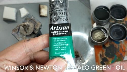 Painting a zombie RPG miniature with oil paints - painting RPG miniatures - oil painting miniatures - origin miniatures - how to paint rpg miniatures - how to paint dungeon and dragons miniatures - painting miniatures and models for role playing games - oil painting 28mm miniatures - phtalo green oil paint