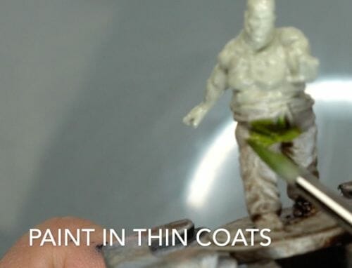 Painting a zombie RPG miniature with oil paints - painting RPG miniatures - oil painting miniatures - origin miniatures - how to paint rpg miniatures - how to paint dungeon and dragons miniatures - painting miniatures and models for role playing games - oil painting 28mm miniatures - paint in thin coats
