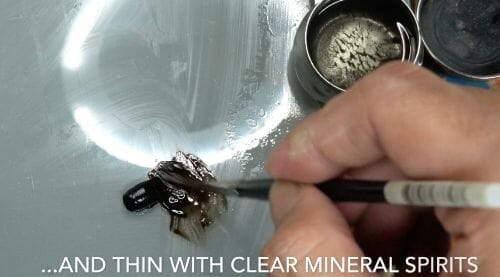 Painting a zombie RPG miniature with oil paints - painting RPG miniatures - oil painting miniatures - origin miniatures - how to paint rpg miniatures - how to paint dungeon and dragons miniatures - painting miniatures and models for role playing games - oil painting 28mm miniatures - thinned paint