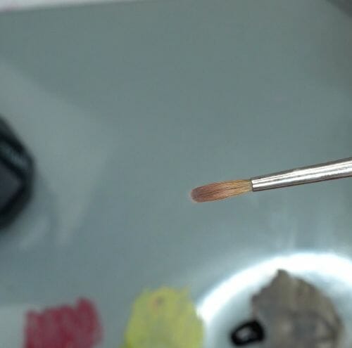 Painting a zombie RPG miniature with oil paints - painting RPG miniatures - oil painting miniatures - origin miniatures - how to paint rpg miniatures - how to paint dungeon and dragons miniatures - painting miniatures and models for role playing games - oil painting 28mm miniatures - a blending brush