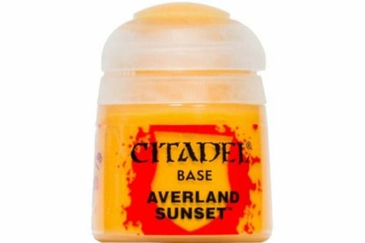 Best 26 Citadel Paints for Your Model Paint Collection – most useful model paints – best acrylic paints for new painters – best citadel paint set – best citadel paint – versatile model paint – games workshop paint sets - Averland Sunset