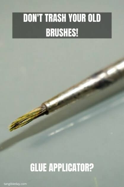 10 Great Ways to Recycle Old Hobby Paint Brushes - Ideas for recycling old brushes - reuse old brushes - recycle paint brushes - ideas to recycle hobby brushes - glue applicator is a unique idea